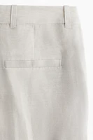 Linen-Blend Dress Pants