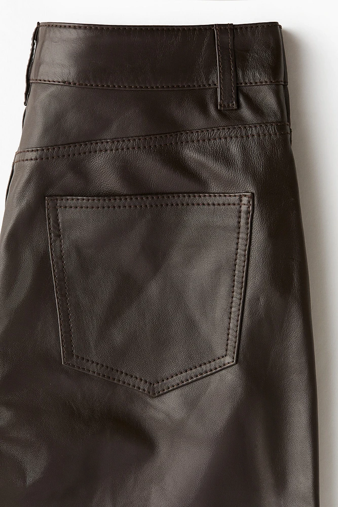 Straight Leather Pants