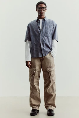 Loose-Fit Cotton Cargo Pants