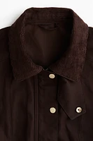 Jacket with Corduroy Collar