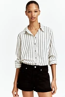 High-Waist Denim Shorts