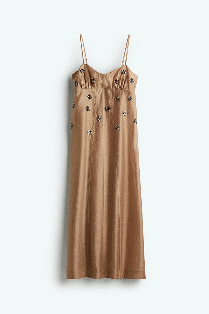 Sheer Embellished Slip Dress