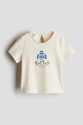 Cotton Top with Printed Motif