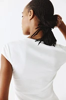 Ribbed Sweetheart-Neck Top