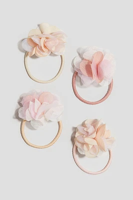 4-Pack Appliquéd Hair Elastics
