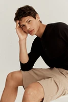 Relaxed-Fit Knee-Length Piqué Shorts