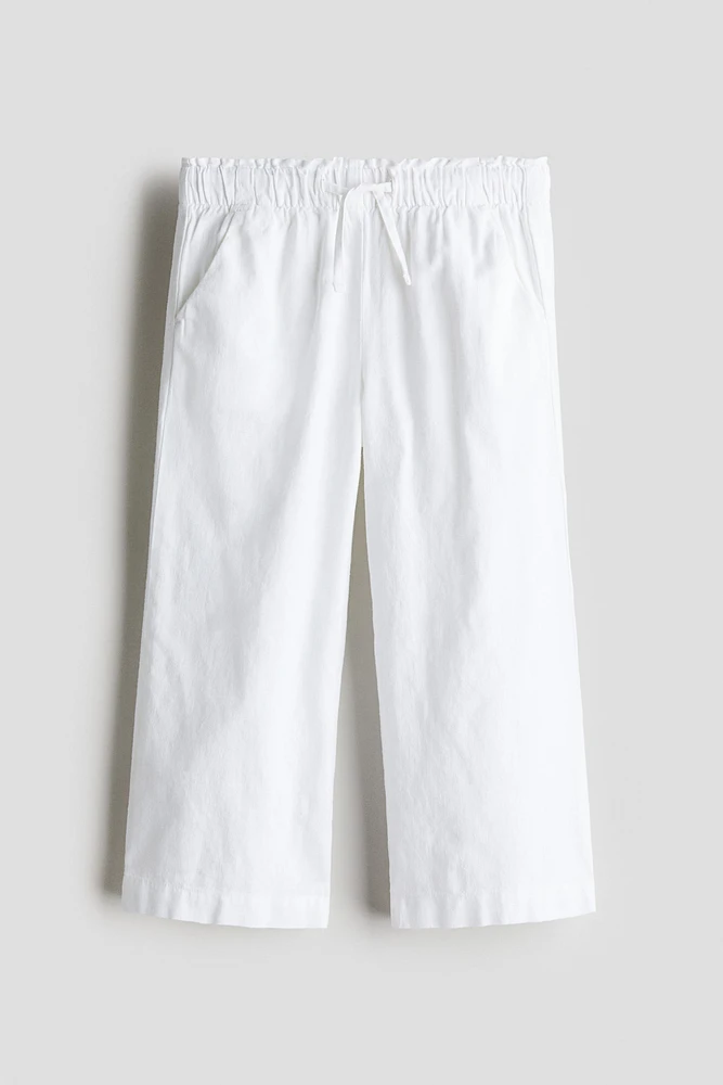 Linen-Blend Pants