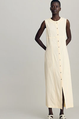 Linen-Blend Dress