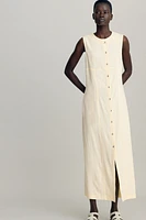 Linen-Blend Dress