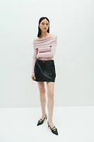 Gathered off-the-shoulder top