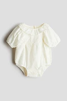 Eyelet Embroidered Romper Suit