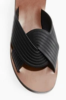 Fluted-Strap Sandals