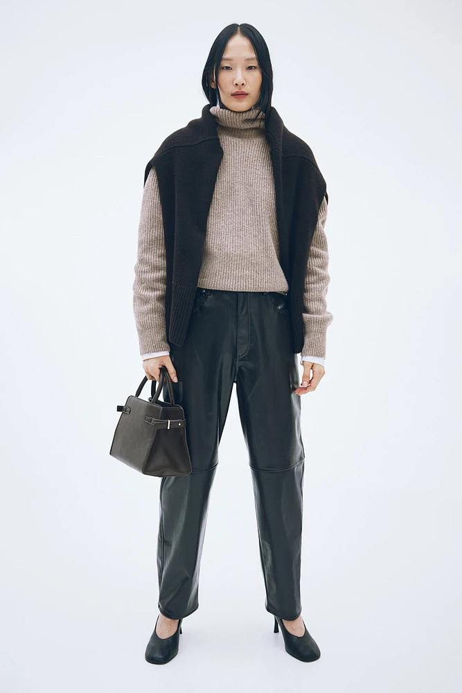 Rib-Knit Turtleneck Sweater