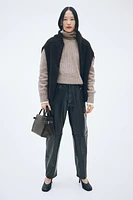Rib-Knit Turtleneck Sweater