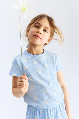 Pointelle Jersey Top