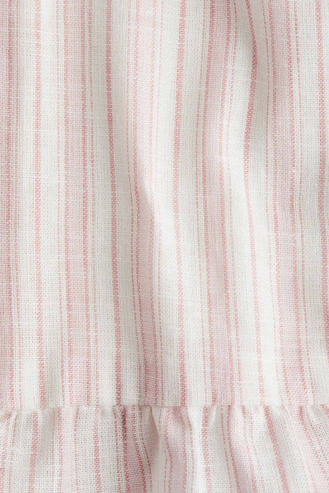 Ruffled Linen-Blend Overshirt