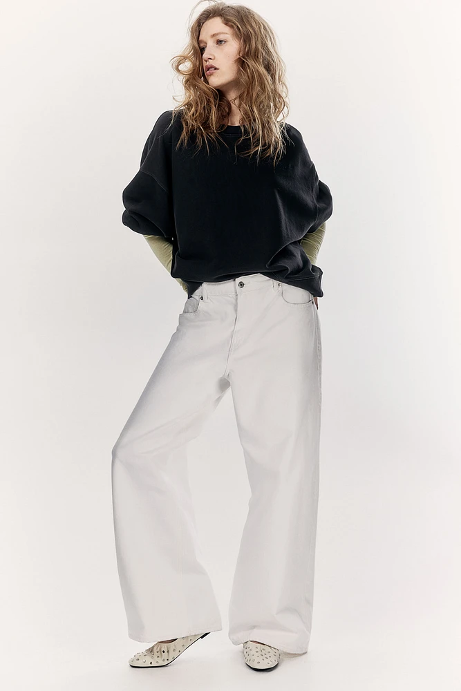 Sweatshirt with Text Motif