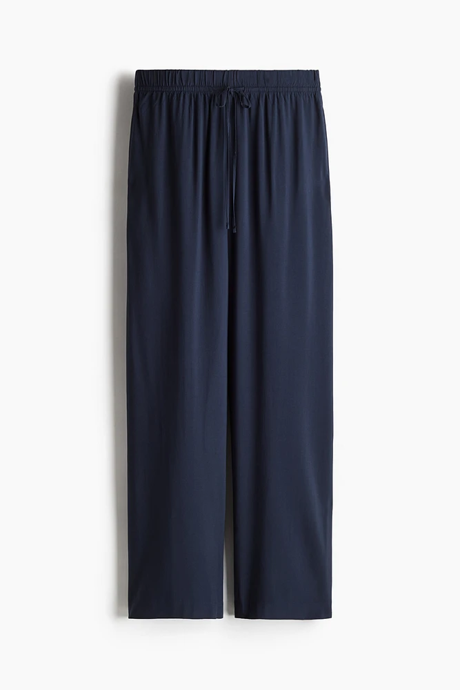 Wide-cut Pull-on Pants