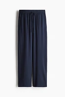 Wide-cut Pull-on Pants