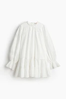 Lace-trimmed Cotton Dress
