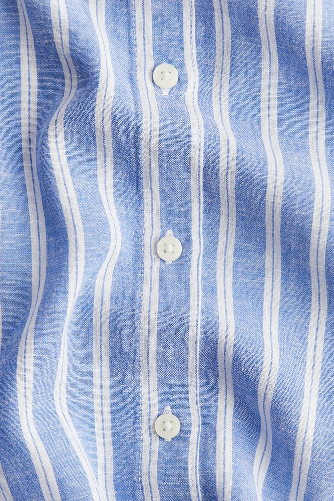 MAMA Linen-Blend Shirt Dress