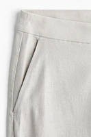 Wide-Leg Linen-Blend Pants