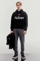 Loose-Fit Printed Hoodie