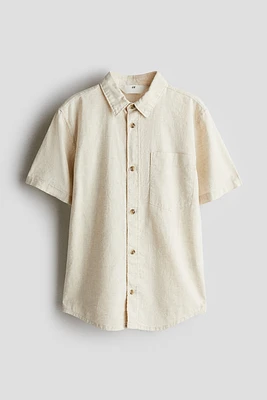 Linen-Blend Shirt