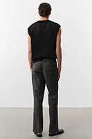 Regular-Fit Tailored Linen-Blend Pants