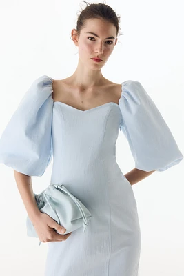 MAMA Balloon-Sleeved Cotton Dress