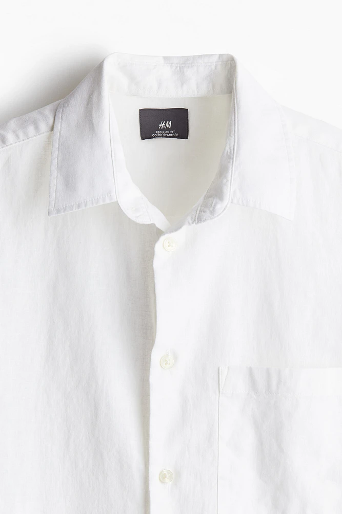 Regular Fit Linen-blend Shirt