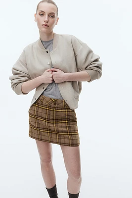 Brushed-Finish Mini Skirt