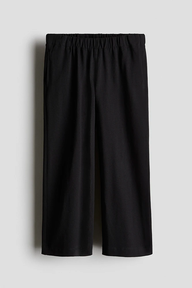 Wide-Leg Jersey Pants
