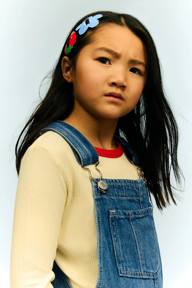 Denim Overall Shorts