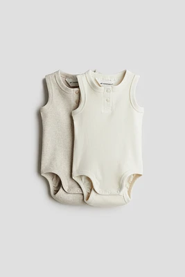 2-Pack Sleeveless Cotton Bodysuits
