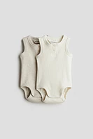 2-Pack Sleeveless Cotton Bodysuits