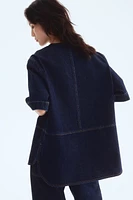 Top popover en denim