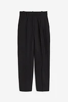 Tapered Linen-blend Pants
