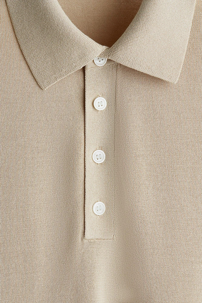 Regular-Fit Fine-Knit Polo Shirt