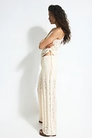 Lace-Detail One-Shoulder Top