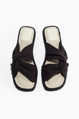 Twist-Detail Espadrille Sandals
