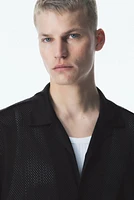 Loose-Fit Mesh Resort Shirt