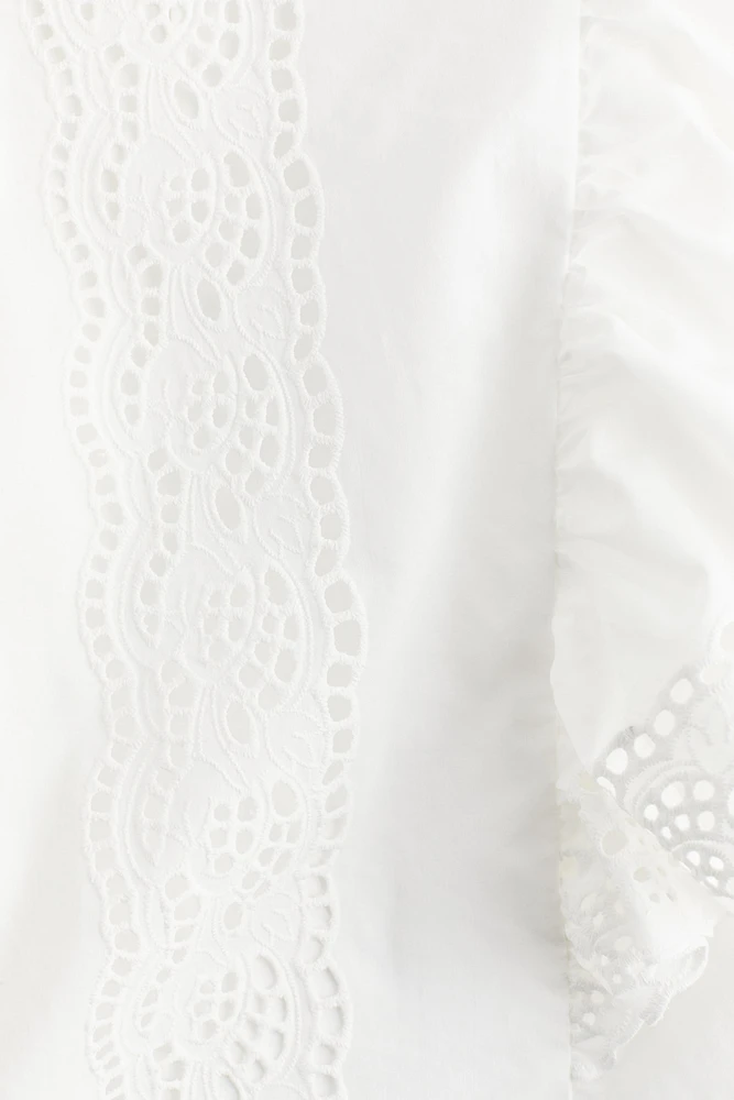 Blouse with Eyelet Embroidery