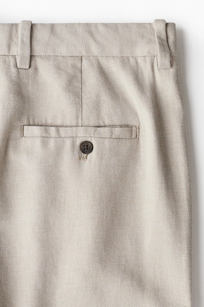 Relaxed-Fit Linen-Blend Pants