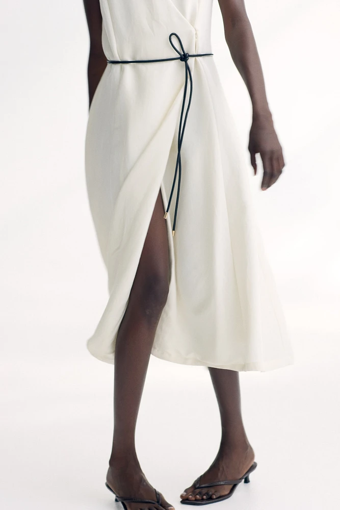 Tie-Belt Wrap Dress
