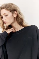 Sweatshirt with Text Motif