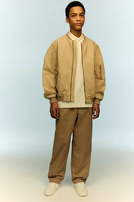 Loose-Fit Cotton Twill Pants
