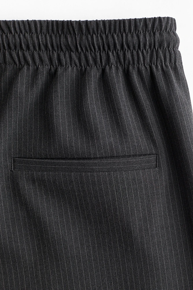 Wide-Leg Twill Pants