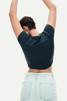 Microfiber Cropped T-Shirt