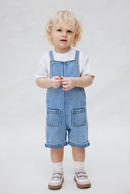 Denim Overall Shorts